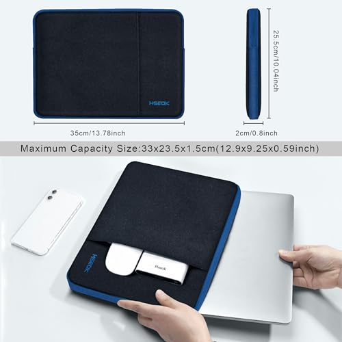 Hseok Laptop Case 13.3-14 Inch Sleeve, Water-Resistant Computer Bag Compatible with MacBook Neo/Pro 14" M5/M4/M3/M2/M1 and All 13.3" Mac Air/Pro, XPS 14 and Most Popular 13.3"-14" Notebook，B02K03 - color: B02K03, size: 13.3"