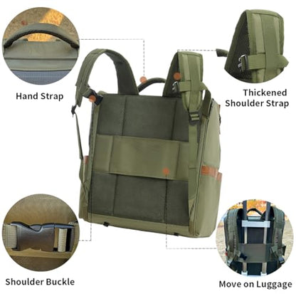 Large Cat Carrier Backpack, Shaded Small Dog Backpack with Breathable Mesh, Soft Side Safety Pet Backpack for Hiking, Travel, Outdoor, Green - color: Green