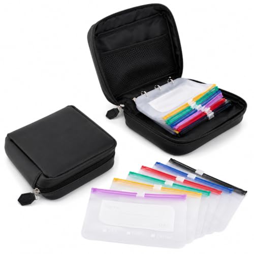 Waterproof Pill Organizer Set - Reusable Travel Medicine Organizer with 14 Color-Coded Pouches, Twice-Daily Large Pill Organizer for Seven Days, Compact & Durable Travel Case (Black) - color: Black Out