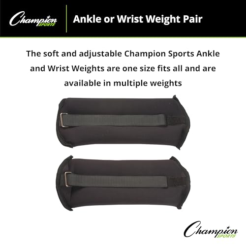 Champion Sports Soft Adjustable Ankle and Wrist Weights - size: 2 lbs.