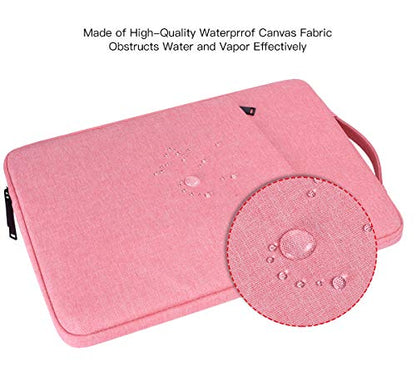 Laptop Case 13.3 inch, 13 inch Laptop Sleeve Compatible with HP Acer ASUS, Dell Latitude, Waterproof Carrying Case with Pockets&Handle, Pink - color: Pink, size: 13.3-13.6 Inch