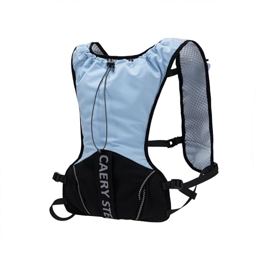 Lightweight Running Hydration Backpack, 1.5L Water Bag Running Vest | Marathon, Hiking Cycling, Breathable Adjustable Design, Unisex - color: Light blue