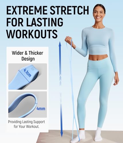 Upgraded Figure 8 Resistance Bands, Resistance Bands for Arms & Full Body Workout, Stretch Resistance Band with Handles for Yoga, Pilates, Toning, Home Fitness & Physical Therapy - color: 15LB Purple+25LB Blue