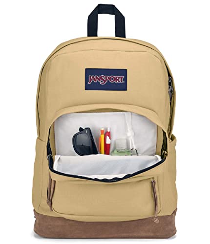 JanSport Right Pack Backpack - Durable Daypack with Padded 15" Laptop Sleeve, Spacious Main Compartment & Integrated Water Bottle Pocket - Curry - color: Curry