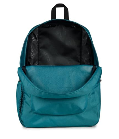 JanSport Cross Town Backpack - Simple Bag for Everyone with 1 Main Compartment, Front Utility Pocket - Premium Class Accessories - Emerald Pool - color: Emerald Pool