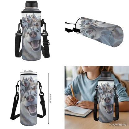 Dog Backpack for Kids Girls Backpack with Lunch Box Pencil Case and Water Bottle Holder Set 4 Pieces Cute Backpacks for Teen Girls Back to School Bags with Adjustable Straps - color: Dog