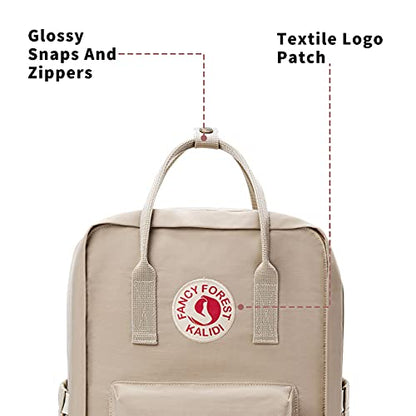 KALIDI Casual Laptop Backpack 15 Inches Classic Camping Rucksack Travel Outdoor Square Daypack College Hiking Gym Bag, Khaki - color: Khaki