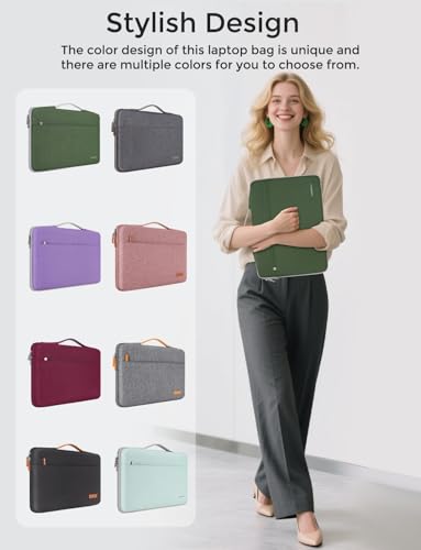 DOMISO 14 inch Laptop Case Sleeve Protective Cover Compatible with 15 inch MacBook Air M4 M3 M2,MacBook Pro,14-15 inch HP Dell ASUS Lenovo Chromebook,Waterproof Computer Cases Bag,Avocado Green - color: Avocado Green, size: 14" Laptop/15" for mac book