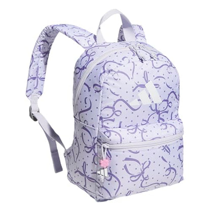 adidas Kids Gotta-Have-It Mini Backpack – School Bag for Girls and Boys, 10L, Bow Print Frozen Purple/White, OSFA - color: Bow Print Frozen Purple/White