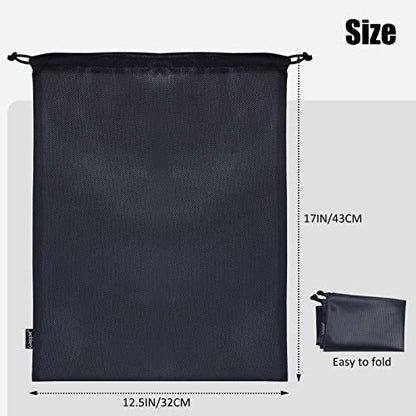 Gloppie Shoe Bags for Travel, (4-Pack) Shoe Storage Bag with Drawstring, Packing Organizer for Sneakers, Gym, Luggage, Closet, Weekender Overnight Travel Essentials - style: 4-pack