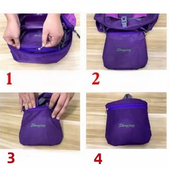 Travel lightweight foldable backpack hiking backpack splash proof compact travel backpack day pack (black) - color: Black
