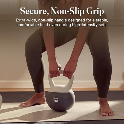 WeGym Soft Kettlebells with Cushioned Impact-Resistant Base and Anti-Slip, Wide-Grip Handle for Home Workouts, Weightlifting, and Full Body Strength Training - color: Sandstone-3 PCS, style: 10+15+20LB