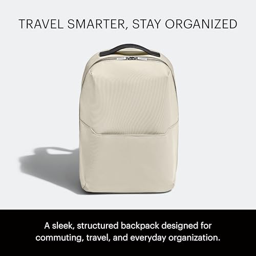 Away The Everywhere Zip Backpack - Personal Item Airline Approved Backpack with 16” Padded Laptop Sleeve, Water Bottle Pocket, Interior and Exterior Pockets - Fits Up to 16-Inch Laptops - Salt White - color: Salt White