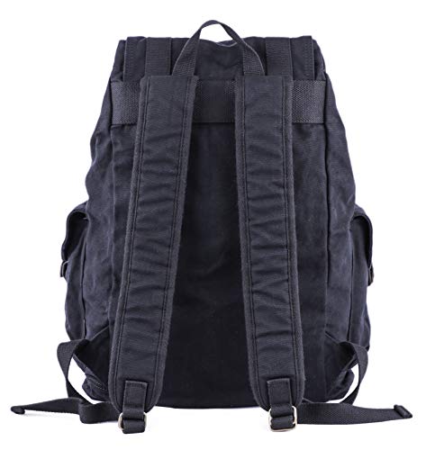 GOOTIUM 21101BLK Specially High Density Thick Canvas Backpack Rucksack,Black - color: Black, size: Large