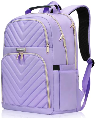 Laptop Backpack for Women, Middle School Backpacks for Teens | Fashion College Bookbag for Girls, Womens Work Travel Casual Daypacks, Purple - color: Purple, size: 15.6 Inch