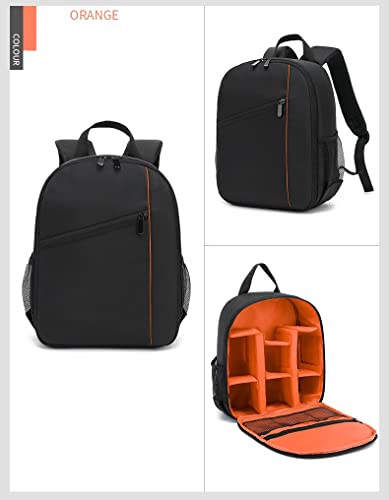Digital DSLR Camera Waterproof Sling Backpack Shoulder Bag For Unisex Hiking Traveling Orange - color: Orange
