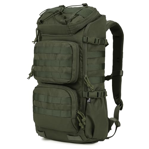 Mardingtop Tactical Backpacks Molle Hiking daypacks for Motorcycle Camping Hiking Military Traveling,25L Backpack - color: Ranger Green