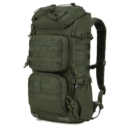 Mardingtop Tactical Backpacks Molle Hiking daypacks for Motorcycle Camping Hiking Military Traveling,25L Backpack - color: Ranger Green