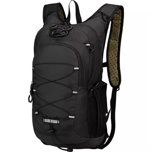 Lightweight Cycling Hydration Backpack,Large Capacity Pack for Travel,Hiking,Climbing,Skiing,Running Daypack for Men Women (Black) - color: Black