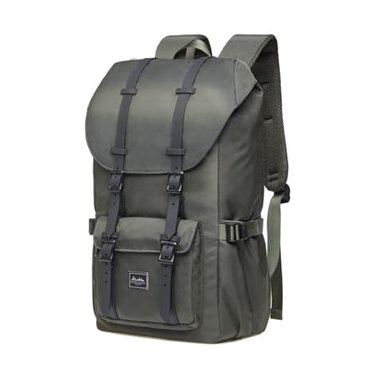 KAUKKO Travel Laptop Backpack Outdoor Rucksack Casual Backpack Fits 15.6"(Nylon Green) - color: Nylon Armygreen, size: Large