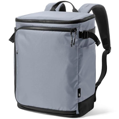 tomtoc 23L-28L Expandable Travel Backpack, Underseat Flight Approved Personal Item for Ryanair Southwest Frontier JetBlue, Lightweight Carry-on Luggage, Water-resistant Business Rucksack Weekender Bag - color: Silver Gray
