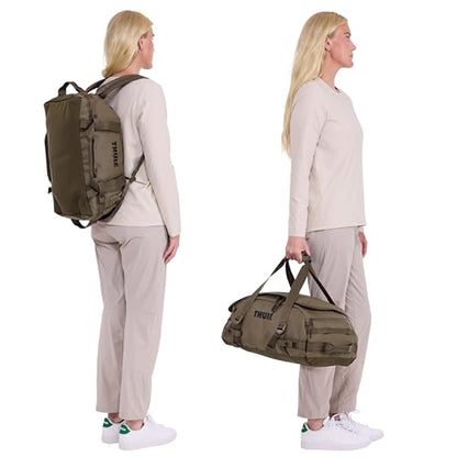 Thule Chasm Duffel bag, Weather-resistant materials, Easy packing, Converts to backpack, Internal pockets, Travel-ready - color: DEEP KHAKI, size: 30L