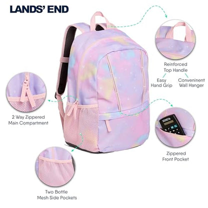 Lands' End Unisex Kids Medium ClassMate Lightweight Durable Elementary School Backpack, Desert Rose - color: Desert Rose