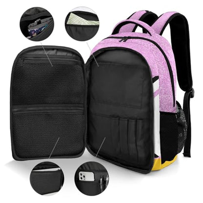 Pink Volleyball Print Shoulder Backpack Bag for Sports Camping Hiking Travelling - color: Muilti 7