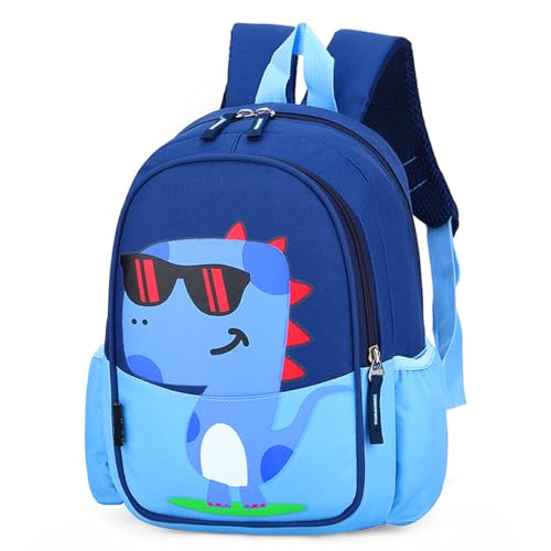 13 inch Kids Toddler Preschool Travel Backpack Kindergarten Cool Cute Cartoon Schoolbag Bookbag For Girls Boys Ages 3-5 Use - color: Dinosaur Blue, size: Medium
