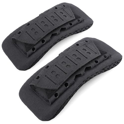 WYNEX Shoulder Strap Pad for Vest Carrier, 2 Pack Tactical Plate Shoulder Pads Strap Cushion Vest Accessories Shoulder Pads Soft Mesh Pads with Tactical Gear for Men - color: Black