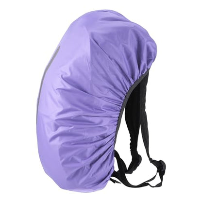 M METERXITY Backpack Rain Cover - Waterproof Lightweight Cover with Vertical Reflective Strap, Apply to Cycling/Hiking/Mountain Climbing (30-40L, S, Purple)