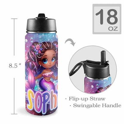 M YESCUSTOM Personalized Backpacks For Girls With Mermaid Princess, Back to School Custom Backpack For Kids, Customized Name Backpacks, Custom Print Bookbag Set Gifts for Daughter Granddaughter - color: D10
