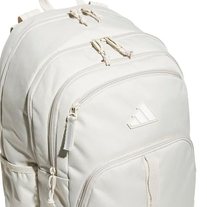 adidas Prime 7 Backpack for Laptop, School and Travel, 37L - color: Alumina Beige/White