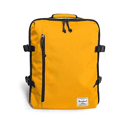 Lightweight Under-seat Backpack for Clothes Travel Overnight Women Men, 15.6 Laptop Minimalist Backpack, Stylish and Casual, Papaya - color: Papaya