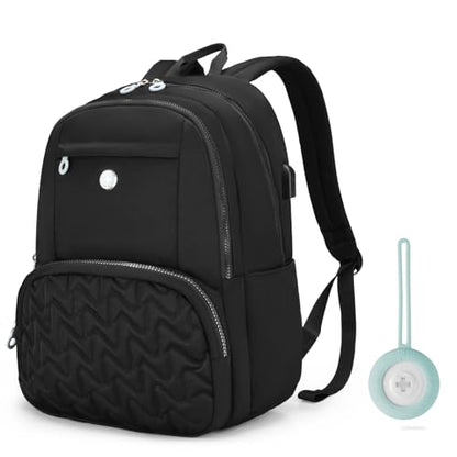 Swissdigital Design Backpack for Women, Medium Black Backpack with Finder, 15.6 inch Laptop Modern Backpacks with USB Charging Port and Finder – Finder Color Random | SD17119507F-01 - color: Black-finder