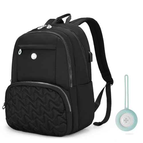 Swissdigital Design Backpack for Women, Medium Black Backpack with Finder, 15.6 inch Laptop Modern Backpacks with USB Charging Port and Finder – Finder Color Random | SD17119507F-01 - color: Black-finder