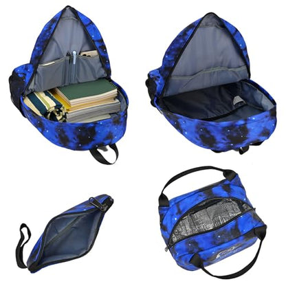 Kids Backpack School Backpack for Boys, Elementary Primary Middle School Bags With Lunch Bag & Pencil Case, Lightweight Laptop Backpack College Bookbag Travel Dayback, Blue - style: Skateboard-blue1