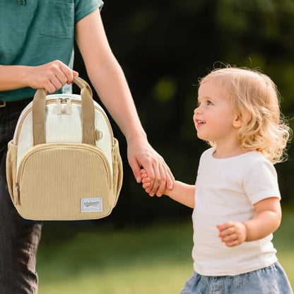 Bluboon Toddler Backpack for Girls Boys 2-4 Cute 12" Preschool Kindergarten Backpacks Kids Daycare Bags School Travel (Brown-White, Age 2-4 (12" H not Fit A4 Folder)) - color: Brown-white, size: Age 2-4 (12" H not Fit A4 Folder)