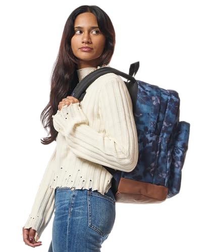 JanSport Cool Backpack with 15-inch Laptop Sleeve, Large Computer Bag Rucksack with 2 Compartments, Ergonomic Straps, Ghostly Florals - color: Ghostly Florals Navy/Purple/Pink