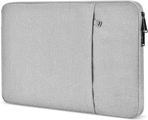17 inch Laptop Sleeve Case for HP 17.3 Laptop, Pavilion 17, Envy 17, ASUS Vivobook 17, Acer Chromebook 17, Dell Inspiron 17, Lenovo IdeaPad 17, Water-Resistant 17.3 Computer Carrying Bag(Grey) - color: Grey, size: 17.3 inch