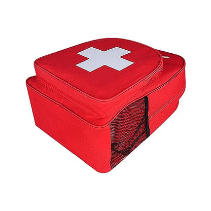 First Aid Bags Empty First Aid Backpack Empty Medical Storage Bag for First Aid Kits Pack Emergency Hiking Backpacking Camping Cycling Riding Climbing Travel Car - color: Red