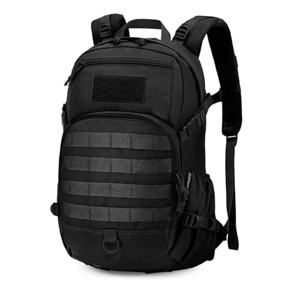 Mardingtop Small Tactical Backpack,Molle Hiking Backpack for Backpacking,Cycling and Biking,15L/25L Backpack - color: Black, size: 25L