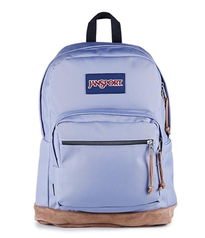 JanSport Right Pack Backpack - Durable Daypack with Padded 15" Laptop Sleeve, Spacious Main Compartment & Integrated Water Bottle Pocket, Lavender Ash - color: Lavender Ash