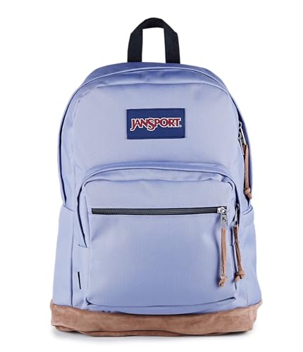 JanSport Right Pack Backpack - Durable Daypack with Padded 15" Laptop Sleeve, Spacious Main Compartment & Integrated Water Bottle Pocket, Lavender Ash - color: Lavender Ash