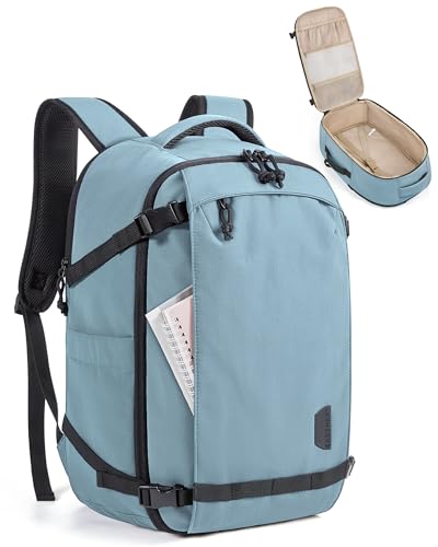 BAGSMART Travel Backpack Women, 15.6 Inch Carry On Backpack Flight Approved, TSA Approved Personal Item Travel Bag, Water Resistant Weekender Bag Luggage Daypack, Forest Green - color: Forest Green, size: 15.6 Inch