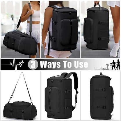 MIYCOO Gym Bag for Men Women with Shoes Compartment - Duffle Bag, Travel Backpack, Sports Backpack, Weekender Overnight Bag with Wet Pocket - Grey - color: Grey -Style2