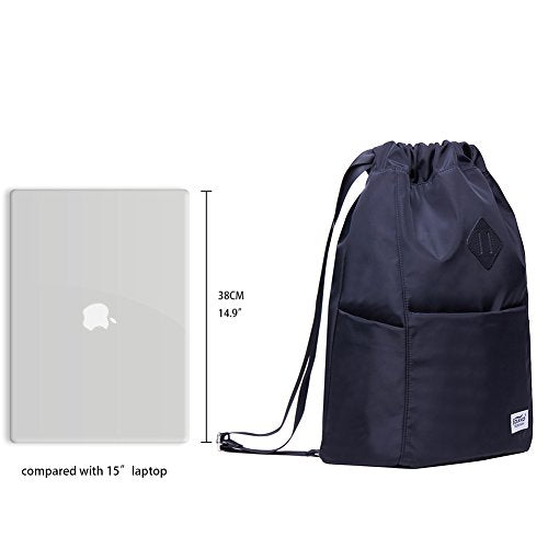 KAUKKO Drawstring Sports Backpack Gym Yoga Bag Shoulder Rucksack for Men and Women (K3031-2-BLACK) - color: Black3031-2