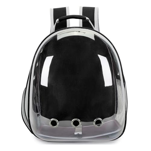 Cat Bubble Backpack Carrier for Small Medium Dogs Cats Carrying Bag, Airline Approved Pet Travel Carrying Bag Dog Hiking Walking Outdoor Backpack (Black) - color: Black