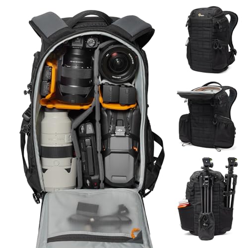 Lowepro ProTactic BP 350 AW III Camera Backpack, 4-point Access, Professional Camera Bag, DSLR/Drones/Mirrorless, Up to 14" Laptop, Rain Cover, for Photographer,Videographer, Volume 17L - style: Bp 350 Aw III - New