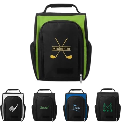 Personalized Golf Shoe Bag for Men and Women – Custom Monogram, 4 Color Options, Golf Accessory Bag and Gift for Golf Lovers and Valentines
